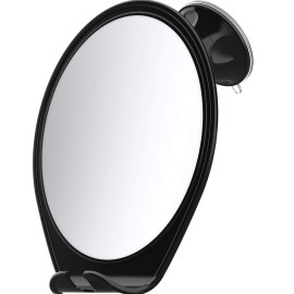 HONEYBULL Shower Mirror Fogless for Shaving - with Suction, Razor Holder for Shower & Swivel, Small Mirror, Shower Accessories, Bathroom Mirror, Bathroom Accessories, Holds Razors (Black) HONEYBULL Shower Mirror Fogless for Shaving - with Suction, Razor Holder for Shower & Swivel, Small Mirror, Shower Accessories, Bathroom Mirror, Bathroom Accessories, Holds Razors (Black)