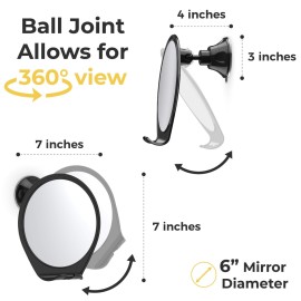 HONEYBULL Shower Mirror Fogless for Shaving - with Suction, Razor Holder for Shower & Swivel, Small Mirror, Shower Accessories, Bathroom Mirror, Bathroom Accessories, Holds Razors (Black) HONEYBULL Shower Mirror Fogless for Shaving - with Suction, Razor Holder for Shower & Swivel, Small Mirror, Shower Accessories, Bathroom Mirror, Bathroom Accessories, Holds Razors (Black)