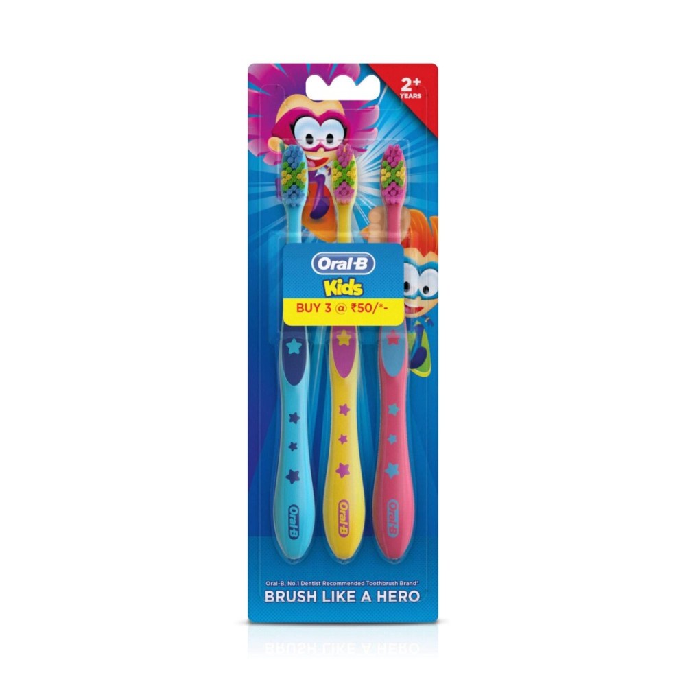 Oral-B Kids Toothbrush, Extra Soft (Pack of 3) Oral-B Kids Toothbrush, Extra Soft (Pack of 3)