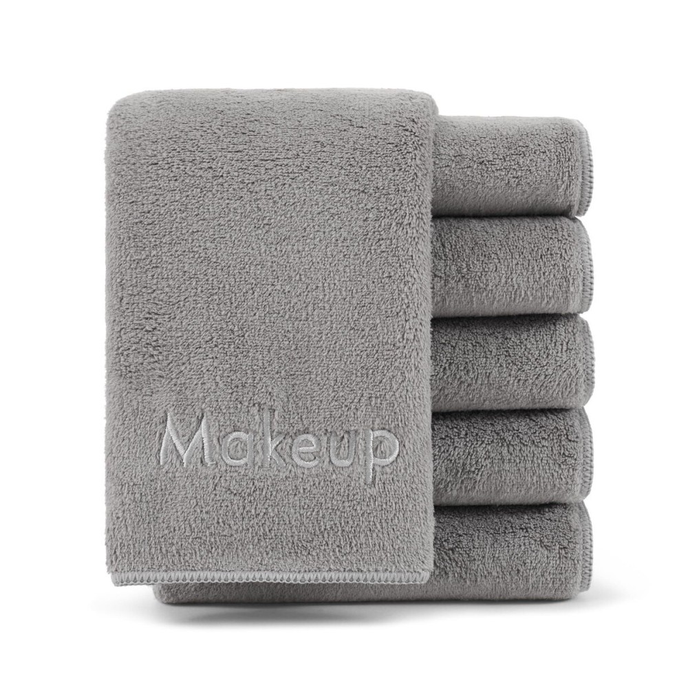 Arkwright Makeup Towels - Pack of 6 - Ultra Soft & Gentle Microfiber Coral Fleece Washcloth Face Make Up Remover, Reusuable Eraser Cloth Essentials for Hosts & Artists, 13 x 13 in, Grey Arkwright Makeup Towels - Pack of 6 - Ultra Soft & Gentle Microfiber Coral Fleece Washcloth Face Make Up Remover, Reusuable Eraser Cloth Essentials for Hosts & Artists, 13 x 13 in, Grey