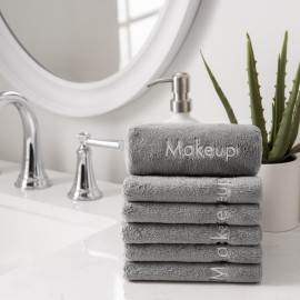 Arkwright Makeup Towels - Pack of 6 - Ultra Soft & Gentle Microfiber Coral Fleece Washcloth Face Make Up Remover, Reusuable Eraser Cloth Essentials for Hosts & Artists, 13 x 13 in, Grey Arkwright Makeup Towels - Pack of 6 - Ultra Soft & Gentle Microfiber Coral Fleece Washcloth Face Make Up Remover, Reusuable Eraser Cloth Essentials for Hosts & Artists, 13 x 13 in, Grey