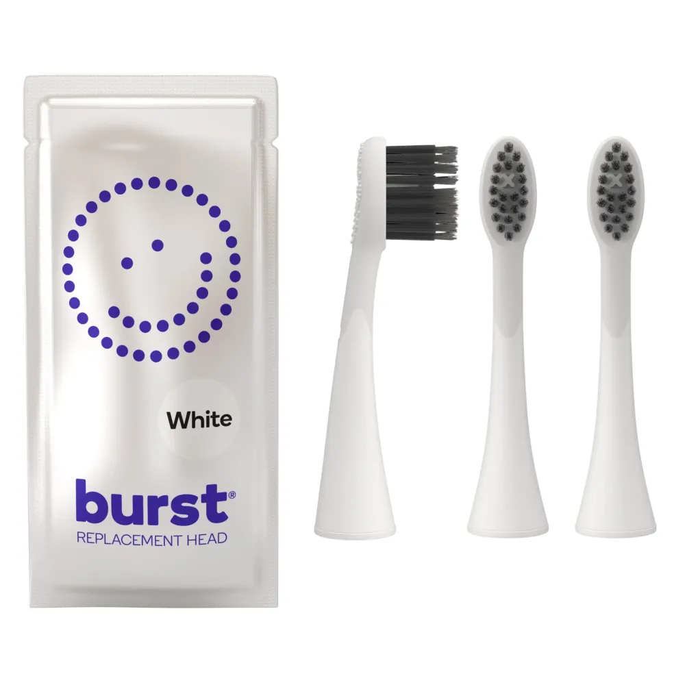 BURST Genuine Replacement Heads for Original Sonic Electric Toothbrush (White/3 Pack) | Ultra Soft Bristles for a Deep Clean | Stain & Plaque Removal BURST Genuine Replacement Heads for Original Sonic Electric Toothbrush (White/3 Pack) | Ultra Soft Bristles for a Deep Clean | Stain & Plaque Removal