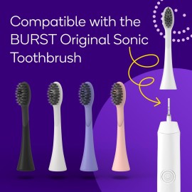 BURST Genuine Replacement Heads for Original Sonic Electric Toothbrush (White/3 Pack) | Ultra Soft Bristles for a Deep Clean | Stain & Plaque Removal BURST Genuine Replacement Heads for Original Sonic Electric Toothbrush (White/3 Pack) | Ultra Soft Bristles for a Deep Clean | Stain & Plaque Removal