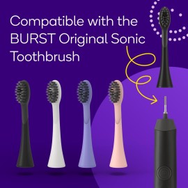 BURST Genuine Replacement Heads for Original Sonic Electric Toothbrush (Black/3 Pack) | Ultra Soft Bristles for a Deep Clean | Stain & Plaque Removal BURST Genuine Replacement Heads for Original Sonic Electric Toothbrush (Black/3 Pack) | Ultra Soft Bristles for a Deep Clean | Stain & Plaque Removal