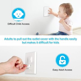 Mom\'s Choice Gold Awards Winner - Outlet Covers with Hidden Pull Handle Baby Proofing Plug Covers (45 Pack) 3-Prong Child Safety Socket Covers Electrical Outlet Protectors Kid Proof Outlet Cap Mom\'s Choice Gold Awards Winner - Outlet Covers with Hidden Pull Handle Baby Proofing Plug Covers (45 Pack) 3-Prong Child Safety Socket Covers Electrical Outlet Protectors Kid Proof Outlet Cap