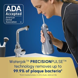 Waterpik Cordless Advanced 2.0 Water Flosser For Teeth, Gums, Braces, Dental Care With Travel Bag and 4 Tips, ADA Accepted, Rechargeable, Portable, and Waterproof, Gray WP-587, Packaging May Vary Waterpik Cordless Advanced 2.0 Water Flosser For Teeth, Gums, Braces, Dental Care With Travel Bag and 4 Tips, ADA Accepted, Rechargeable, Portable, and Waterproof, Gray WP-587, Packaging May Vary