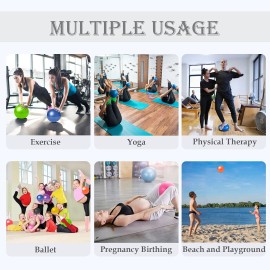 Small Pilates Ball, Therapy Mini Workout Core 9 Inch Exercise Bender Pilates, Yoga, Workout, Bender, Training and Physical Therapy, Improves Balance Small Pilates Ball, Therapy Mini Workout Core 9 Inch Exercise Bender Pilates, Yoga, Workout, Bender, Training and Physical Therapy, Improves Balance