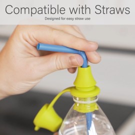 Original Bottle Topper for Toddlers - KiddiKap Spill Proof Silicone Sippy Lid - Fits Most Bottles - Travel Friendly - No Spill Cup Pack of 3 - Baby & Toddler Essentials Original Bottle Topper for Toddlers - KiddiKap Spill Proof Silicone Sippy Lid - Fits Most Bottles - Travel Friendly - No Spill Cup Pack of 3 - Baby & Toddler Essentials