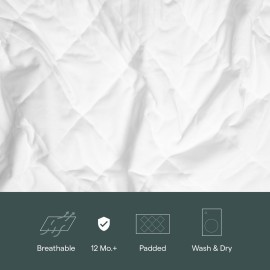 Guava Lotus Travel Crib Sheet | Plush Quilted Fitted Sheet with Manufacturer-Approved Fit | Soft and Breathable Crib Sheet for Your Baby\'s Comfort | Unisex Sheet for Infants and Toddlers