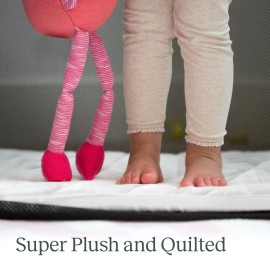 Guava Lotus Travel Crib Sheet | Plush Quilted Fitted Sheet with Manufacturer-Approved Fit | Soft and Breathable Crib Sheet for Your Baby\'s Comfort | Unisex Sheet for Infants and Toddlers