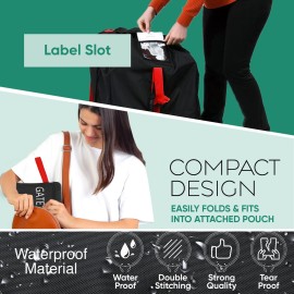 reperkid Car Seat Travel Bag for Airplane, Black and Green, 33 H x 18 W x 18 D, Fits Most Convertible, Booster and Infant Car Seats - Premium Waterproof Cover, Adjustable Shoulder Strap reperkid Car Seat Travel Bag for Airplane, Black and Green, 33 H x 18 W x 18 D, Fits Most Convertible, Booster and Infant Car Seats - Premium Waterproof Cover, Adjustable Shoulder Strap