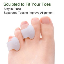 Welnove Gel Toe Separator, Pinky Toe Spacers, Little Toe Cushions for Preventing Rubbing & Relieve Pressure (Pack of 12)