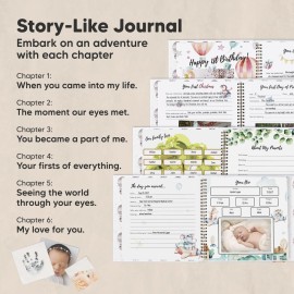 First 5 Years Baby Memory Book Girl, Boy - 90 Pages Hardcover First Year Milestone Keepsake Book, Newborn Scrapbook for New Parents, Minimalist Photo Album Journal, Gift for Baby Shower(AdventureLand) First 5 Years Baby Memory Book Girl, Boy - 90 Pages Hardcover First Year Milestone Keepsake Book, Newborn Scrapbook for New Parents, Minimalist Photo Album Journal, Gift for Baby Shower(AdventureLand)