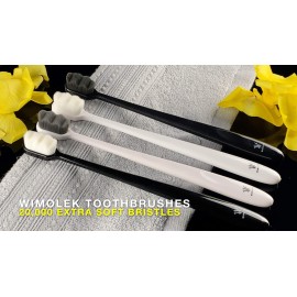 Extra Soft Toothbrush for Sensitive Gums and Teeth. Micro Nano Toothbrushes with 20,000 Ultra Soft Bamboo Charcoal Bristles. Excellent Cleaning Effect (2 Pack) (Black Wave Bristle) Extra Soft Toothbrush for Sensitive Gums and Teeth. Micro Nano Toothbrushes with 20,000 Ultra Soft Bamboo Charcoal Bristles. Excellent Cleaning Effect (2 Pack) (Black Wave Bristle)
