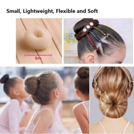 Mini Chignon Donut Hair Shaper, 6 PCS Bun Makers for Short and Thin Hair, 2 Inch Beige Bun Forms for Kids & Girls Mini Chignon Donut Hair Shaper, 6 PCS Bun Makers for Short and Thin Hair, 2 Inch Beige Bun Forms for Kids & Girls