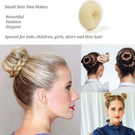 Mini Chignon Donut Hair Shaper, 6 PCS Bun Makers for Short and Thin Hair, 2 Inch Beige Bun Forms for Kids & Girls Mini Chignon Donut Hair Shaper, 6 PCS Bun Makers for Short and Thin Hair, 2 Inch Beige Bun Forms for Kids & Girls