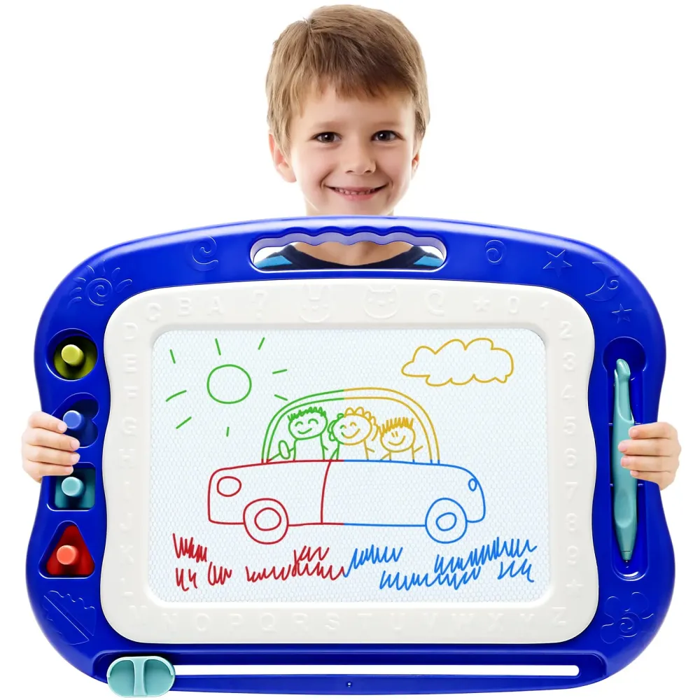 Magnetic Drawing Board,Large Doodle Board Toddler Toys for Girls Boys 3 4 5 6 7 Year Old Kids Gift Etch A Colorful Sketch Magnet Erasable Pad (Blue) Magnetic Drawing Board,Large Doodle Board Toddler Toys for Girls Boys 3 4 5 6 7 Year Old Kids Gift Etch A Colorful Sketch Magnet Erasable Pad (Blue)