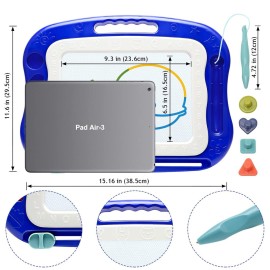 Magnetic Drawing Board,Large Doodle Board Toddler Toys for Girls Boys 3 4 5 6 7 Year Old Kids Gift Etch A Colorful Sketch Magnet Erasable Pad (Blue) Magnetic Drawing Board,Large Doodle Board Toddler Toys for Girls Boys 3 4 5 6 7 Year Old Kids Gift Etch A Colorful Sketch Magnet Erasable Pad (Blue)