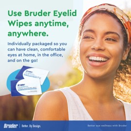 Bruder Hygienic Eyelid Cleansing Wipes | Rinse-Free Exfoliating Wipes Remove Excess Oil and Debris from Eyelids & Lashes | Remove Make Up & Oil l Eye Care l Eye Cleanse l Non-Allergenic l 30 Count Box Bruder Hygienic Eyelid Cleansing Wipes | Rinse-Free Exfoliating Wipes Remove Excess Oil and Debris from Eyelids & Lashes | Remove Make Up & Oil l Eye Care l Eye Cleanse l Non-Allergenic l 30 Count Box