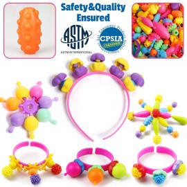 FUNZBO 650pcs Pop Beads - Jewelry Making Kit for 3 4 5 6 7 8 Year Old Little Girls, Arts and Crafts Toys for Kids, Necklace Bracelet Ring Creativity Snap Set Birthday Holiday Easter Gifts FUNZBO 650pcs Pop Beads - Jewelry Making Kit for 3 4 5 6 7 8 Year Old Little Girls, Arts and Crafts Toys for Kids, Necklace Bracelet Ring Creativity Snap Set Birthday Holiday Easter Gifts