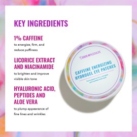 Good Molecules Caffeine Energizing Hydrogel Eye Patches - Eye Mask with Hyaluronic Acid Hydrate and Reduce Puffiness - Pack of 30, Skincare for Face Good Molecules Caffeine Energizing Hydrogel Eye Patches - Eye Mask with Hyaluronic Acid Hydrate and Reduce Puffiness - Pack of 30, Skincare for Face