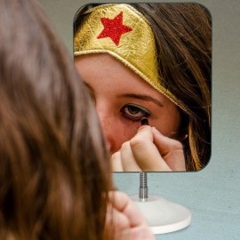 YEAKE Adjustable Flexible Gooseneck Makeup Mirror,360Rotation Folding Portable Desk Vanity Mirror with Stand Shower Shaving Cosmetic Mirror Square Large YEAKE Adjustable Flexible Gooseneck Makeup Mirror,360Rotation Folding Portable Desk Vanity Mirror with Stand Shower Shaving Cosmetic Mirror Square Large