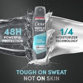 Dove Men+Care Antiperspirant Dry Spray Deodorant for Men Clean Comfort 48 Hour Sweat and Body Odor Protection 3.8 oz 3 Count Dove Men+Care Antiperspirant Dry Spray Deodorant for Men Clean Comfort 48 Hour Sweat and Body Odor Protection 3.8 oz 3 Count
