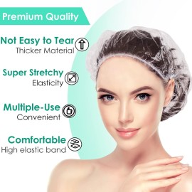 Keeygo Disposable Shower Caps 30 PCS Bath Caps Clear Waterproof Plastic Wraps for Women, Hotel Travel Essentials Accessories Hair Caps(17.3) Keeygo Disposable Shower Caps 30 PCS Bath Caps Clear Waterproof Plastic Wraps for Women, Hotel Travel Essentials Accessories Hair Caps(17.3)