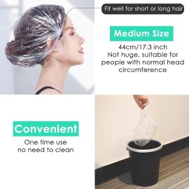Keeygo Disposable Shower Caps 30 PCS Bath Caps Clear Waterproof Plastic Wraps for Women, Hotel Travel Essentials Accessories Hair Caps(17.3) Keeygo Disposable Shower Caps 30 PCS Bath Caps Clear Waterproof Plastic Wraps for Women, Hotel Travel Essentials Accessories Hair Caps(17.3)
