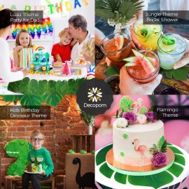 Decopom Palm Leaves Artificial Tropical Monstera-84Pcs 6 Kinds Large Small Green Fake Palm Leaf with Stems for Safari Jungle Hawaiian Luau Party Table Decoration Wedding Birthday Theme Party Decopom Palm Leaves Artificial Tropical Monstera-84Pcs 6 Kinds Large Small Green Fake Palm Leaf with Stems for Safari Jungle Hawaiian Luau Party Table Decoration Wedding Birthday Theme Party