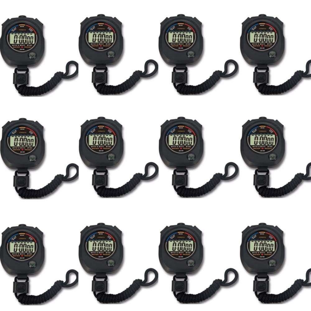 12 pack Multi-function Electronic Digital Sport Stopwatch Timer, Large Display with Date Time and Alarm Function,suitable for Sports Coaches Fitness Coaches and Referees 12 pack Multi-function Electronic Digital Sport Stopwatch Timer, Large Display with Date Time and Alarm Function,suitable for Sports Coaches Fitness Coaches and Referees