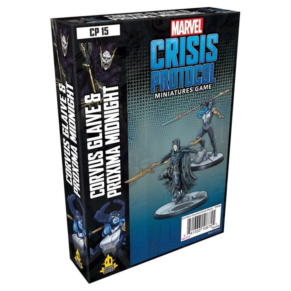 Marvel: Crisis Protocol Corvus Glaive and Proxima Midnight CHARACTER PACK - Dark Masters of the Galaxy, Tabletop Superhero Game, Ages 14+, 2 Players, 90 Minute Playtime, Made by Atomic Mass Games Marvel: Crisis Protocol Corvus Glaive and Proxima Midnight CHARACTER PACK - Dark Masters of the Galaxy, Tabletop Superhero Game, Ages 14+, 2 Players, 90 Minute Playtime, Made by Atomic Mass Games