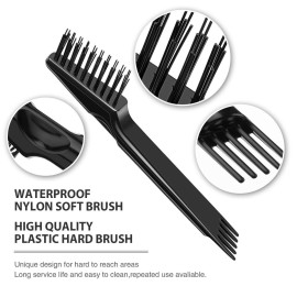 Boao 2 Pieces Hair Brush Cleaning Tool Comb Cleaner Brush Mini Comb Cleaning Hair Remover Tool for Removing Dust Home and Salon Use(Black Color) Boao 2 Pieces Hair Brush Cleaning Tool Comb Cleaner Brush Mini Comb Cleaning Hair Remover Tool for Removing Dust Home and Salon Use(Black Color)