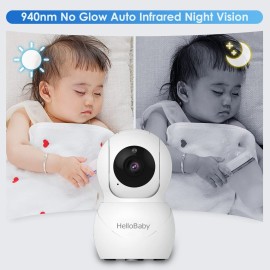 HelloBaby Monitor with Camera and Audio, IPS Screen LCD Display Video Baby Monitor No WiFi Infrared Night Vision, Temprature Screen Lullaby, Two Way Audio and VOX Mode (HB66pro) HelloBaby Monitor with Camera and Audio, IPS Screen LCD Display Video Baby Monitor No WiFi Infrared Night Vision, Temprature Screen Lullaby, Two Way Audio and VOX Mode (HB66pro)