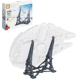 Millennium Falcon Vertical Display Bracket for Lego 75192 Starship Model, Sturdy Stand Building Kit, Best Gift and Movie Collectible for Adults(408 PCS)