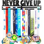 Miayork Medal Holder Display Hanger Rack Frame for More Medals-Sports Medal Hanger and Ribbon Display Holder Rack with Easy Hanging Bars,Soccer Medal Hanger Display