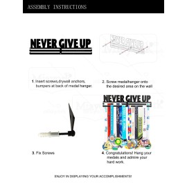 Miayork Medal Holder Display Hanger Rack Frame for More Medals-Sports Medal Hanger and Ribbon Display Holder Rack with Easy Hanging Bars,Soccer Medal Hanger Display Miayork Medal Holder Display Hanger Rack Frame for More Medals-Sports Medal Hanger and Ribbon Display Holder Rack with Easy Hanging Bars,Soccer Medal Hanger Display