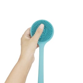 DNC Soft Silicone Back Scrubber Shower Bath Body Brush with Long Handle (Blue) DNC Soft Silicone Back Scrubber Shower Bath Body Brush with Long Handle (Blue)