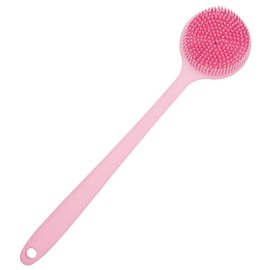 DNC Soft Silicone Back Scrubber Shower Bath Body Brush with Long Handle (Pink) DNC Soft Silicone Back Scrubber Shower Bath Body Brush with Long Handle (Pink)