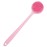 DNC Soft Silicone Back Scrubber Shower Bath Body Brush with Long Handle (Pink)
