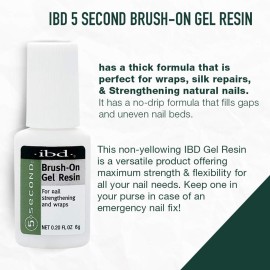 IBD 5 Second Brush On Nail Glue Gel Resin - Strong Nail Glue for Broken, Cracked & Split Natural Nails, NailBond Repair & Strengthening for Wraps - 6g, 3 Count IBD 5 Second Brush On Nail Glue Gel Resin - Strong Nail Glue for Broken, Cracked & Split Natural Nails, NailBond Repair & Strengthening for Wraps - 6g, 3 Count
