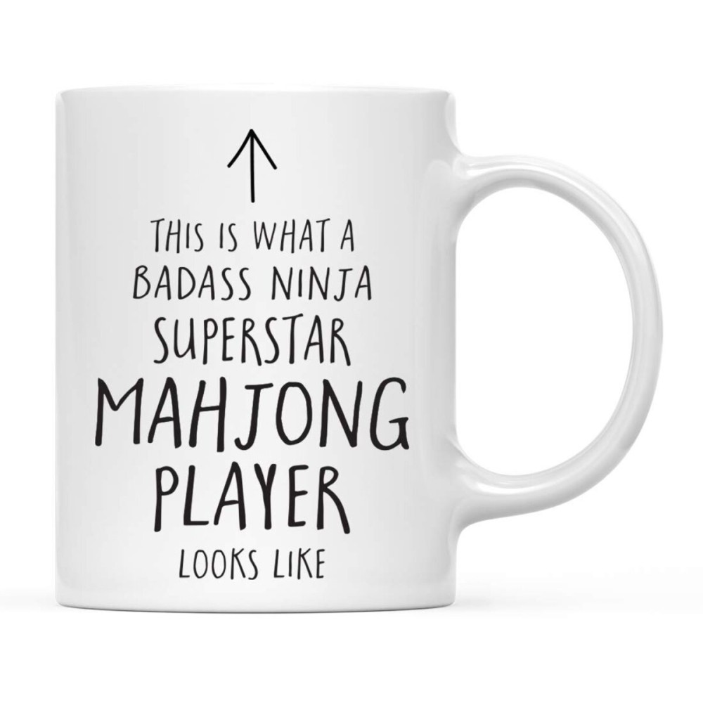 Andaz Press Funny 11oz. Ceramic Coffee Tea Mug Gift, This is What a Badass Ninja Superstar Mahjong Player Looks Like, 1-Pack, Birthday Christmas Gift Ideas Mahjong Gifts For Women Andaz Press Funny 11oz. Ceramic Coffee Tea Mug Gift, This is What a Badass Ninja Superstar Mahjong Player Looks Like, 1-Pack, Birthday Christmas Gift Ideas Mahjong Gifts For Women