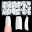 krofaue 500PCS False Nails Tips Lady French Style Acrylic Artificial Tip Manicure Half Cover with Box of 10 Sizes for Nail Tips Art Salons and Home DIY (White)