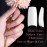 krofaue 500PCS False Nails Tips Lady French Style Acrylic Artificial Tip Manicure Half Cover with Box of 10 Sizes for Nail Tips Art Salons and Home DIY (White)