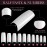 krofaue 500PCS False Nails Tips Lady French Style Acrylic Artificial Tip Manicure Half Cover with Box of 10 Sizes for Nail Tips Art Salons and Home DIY (White)
