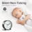 Analog Alarm Clock, 4 inch Super Silent Non Ticking Small Clock with Night Light, Battery Operated, Simple Design, Old Fashioned Style Black Decor, for Bedroom, Bedside, Desk, Adult, Kid, Gift, Black