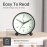 Analog Alarm Clock, 4 inch Super Silent Non Ticking Small Clock with Night Light, Battery Operated, Simple Design, Old Fashioned Style Black Decor, for Bedroom, Bedside, Desk, Adult, Kid, Gift, Black