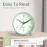 Analog Alarm Clock, 4 inch Super Silent Non Ticking Small Clock with Night Light, Battery Operated, Simple Design, Old Fashioned Style Ideal Decor, for Bedroom, Bedside, Desk, Adult, Kid, Gift, Green
