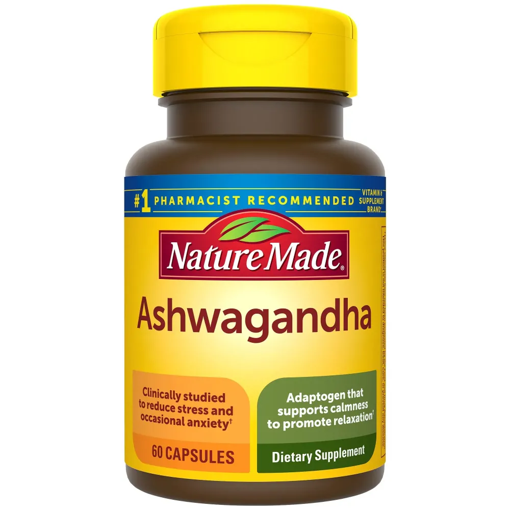 Nature Made Ashwagandha Capsules 125mg for Stress Support, 60 Capsules, 60 Day Supply Nature Made Ashwagandha Capsules 125mg for Stress Support, 60 Capsules, 60 Day Supply