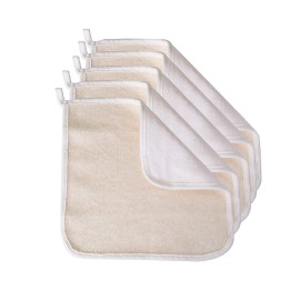 Evriholder Paradiso Soft-Weave Terry Wash Cloths for Face and Body, Dual-Sided Gentle Cleansing and Exfoliating Washcloths, Machine Wash, White, 5 Count